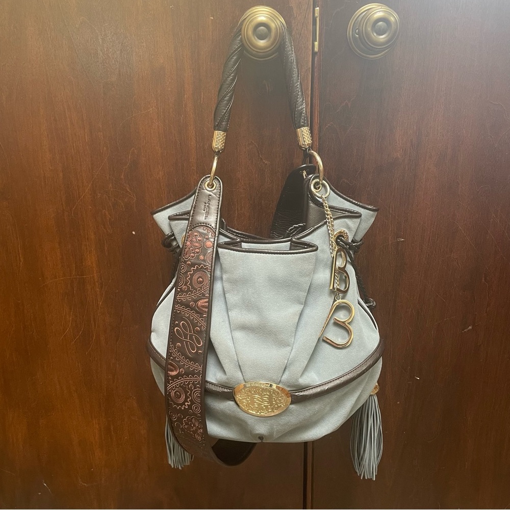 RARE LANCEL PARIS BB Brigitte Bardot bag. Suede blue. - Picture 2 of 16